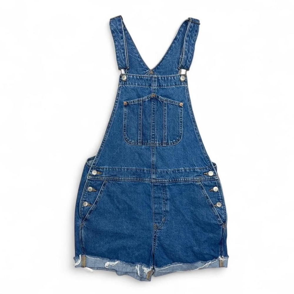 Old Navy Overalls Blue Denim Western Boho Women's Medium Shortalls